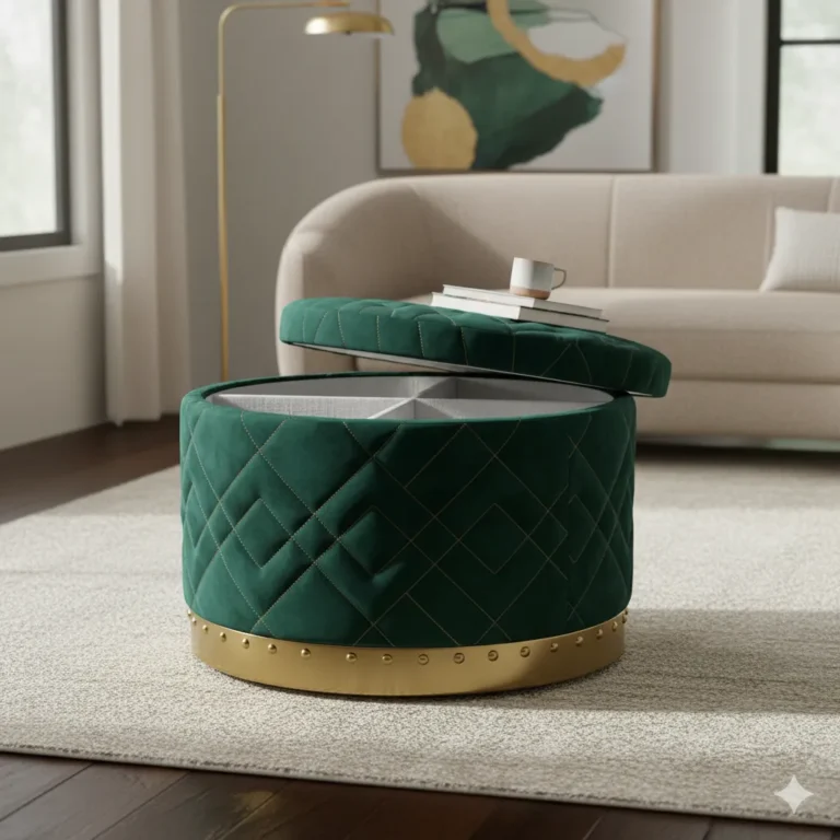 round ottoman storage