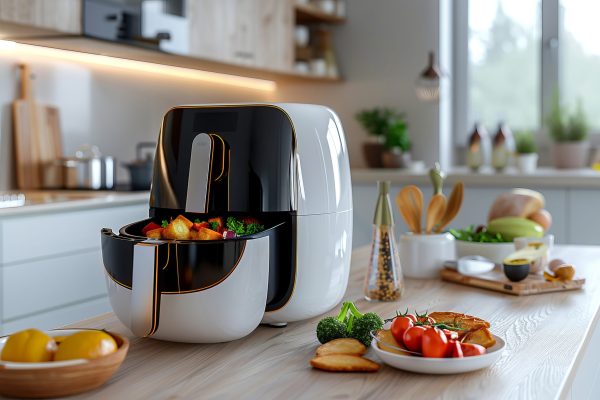 view-modern-hot-air-fryer-with-cooked-food Air Fryer
